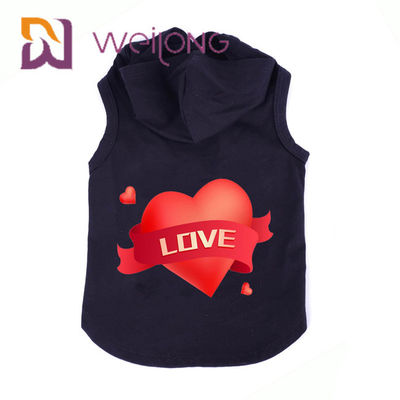 Chien et Cat Clothes de Hoodie d'animal familier d'Autumn Sleeveless Cat Dog Printed