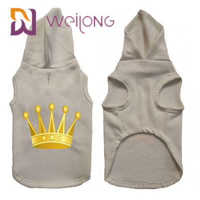 Hoodie personnalisable de chien de coton des modèles CVC avec la copie en caoutchouc