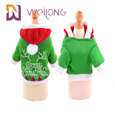 L'hiver de chiot de Hoodie de Noël vêtx avec des vêtements d'hiver de Santa Claus Snowman Elk Dog Cat