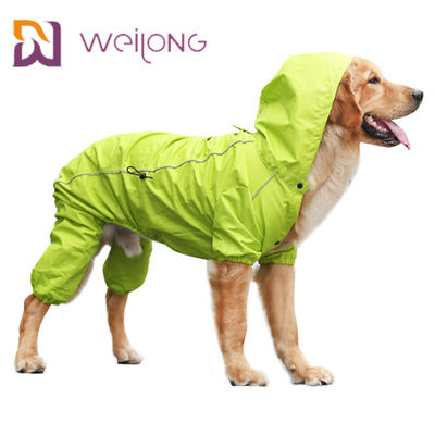 Imperméable réfléchissant de plein chien de personnalisation d'imperméable d'animal familier de rayure de sécurité