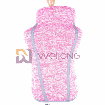 Velcro ouvrant la veste rose Heather Dog Sweatshirt de manteau d'animal familier d'ouatine