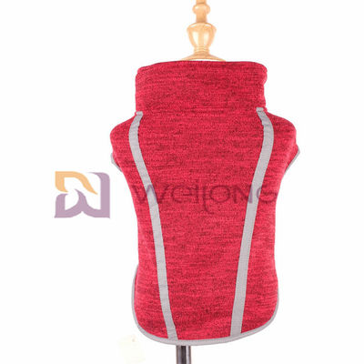 Manteau rouge d'animal familier de Heather Sweatshirt Fleece Autumn Velcro pour le chien
