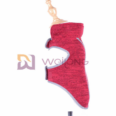 Manteau rouge d'animal familier de Heather Sweatshirt Fleece Autumn Velcro pour le chien