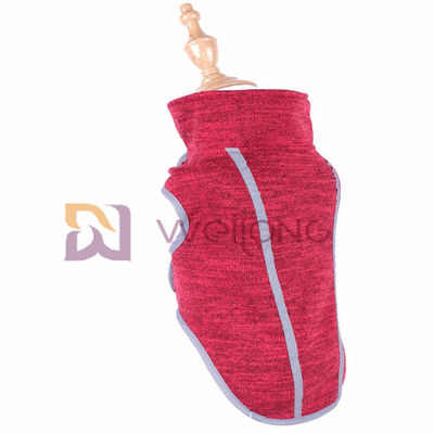 Manteau rouge d'animal familier de Heather Sweatshirt Fleece Autumn Velcro pour le chien