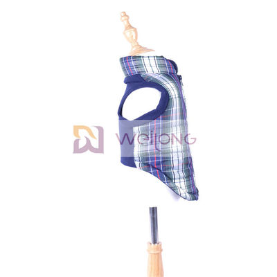 Élasticité de NERVURE de la veste 2*2 de chien de plaid de Noël bonne ouvrant les manteaux zippered de chien