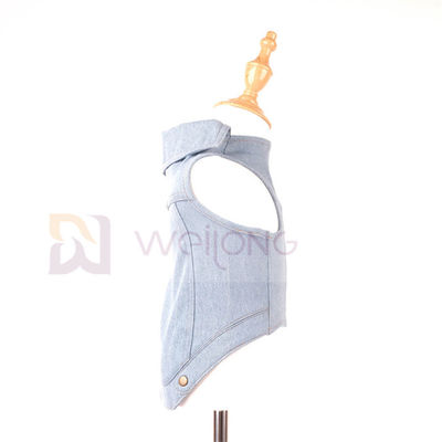 Le cru bleu de manteau d'animal familier d'été de ressort a lavé la veste de denim d'animal familier pour le chat de chien