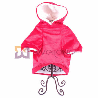 Manteau mou et chaud d'Autumn Shiny Velour Pet Hoodie de BSCI de Noël de chien de veste