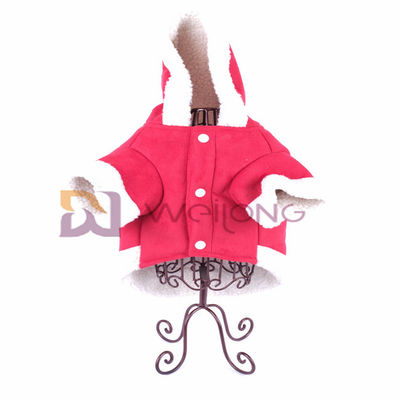 ISO9001 imitent la veste en cuir d'Autumn Raw Edge Warm Dog de veste d'animal familier de Hoodie