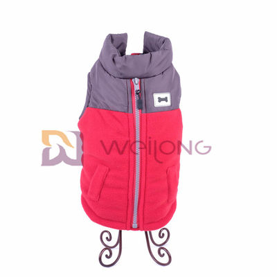 Veste protégeant du vent imperméable de chien de tirette de Faux de veste d'animal familier de cou de tortue de laine polaire