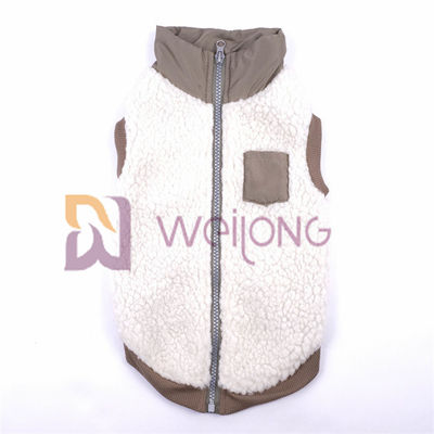Veste argentée d'animal familier d'ouatine de Berber de tirette de bonne élasticité 2*2 RIB Low Body Dog Jackets pour l'hiver