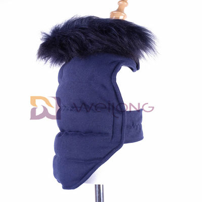 La petite grande veste d'ouatine de chien de peluche de laine détachable de collier enduit pour l'hiver BSCI