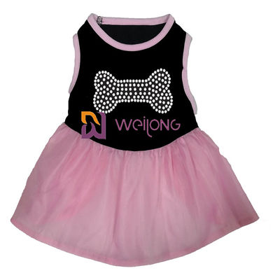 Chiens chauds de débardeur robe/CVC d'animal familier de Halloween Tulle de fausse pierre de jupe de Tulle habillés