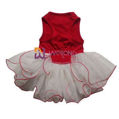 Princesse en caoutchouc faite sur commande Dress de chien d'impression de robe d'animal familier de jupe de Tulle de scintillement