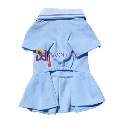 Robe tricotée de Rib Collar Embroidered Customized Pet pour le ressort/été
