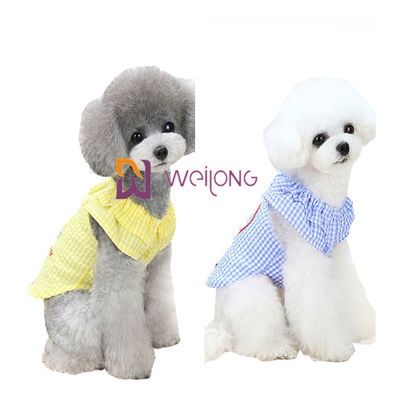 Robe de impression en caoutchouc XS S M L XL de chiot de chien de crépon de coton d'été de couleur