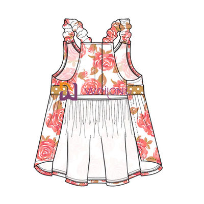 Copie de Digital Hawaï Rose Customized Strap Dog Dress pour l'animal familier