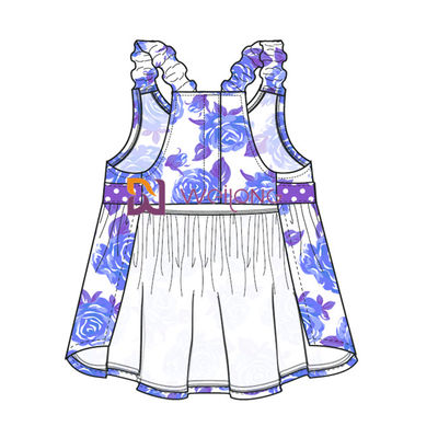 Copie de Digital Hawaï Rose Customized Strap Dog Dress pour l'animal familier