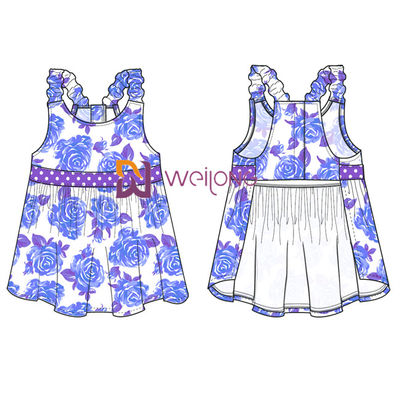 Copie de Digital Hawaï Rose Customized Strap Dog Dress pour l'animal familier