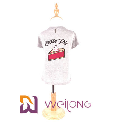 T-shirts personnalisables de ressort/été pour le débardeur 180G de coton de chiens