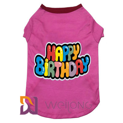 Chemise en caoutchouc 180G adapté aux besoins du client par couleur d'anniversaire de chiot d'impression