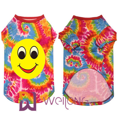T-shirts de sourire de chien de visage de polyester d'impression de Digital pour de grands chiens respirables