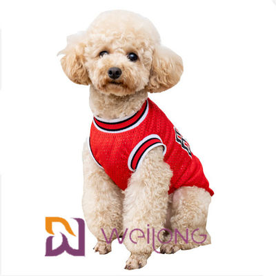 Débardeurs personnalisables d'habillement d'animal familier de Nba de T-shirt de Mesh Pet de nombre d'impression