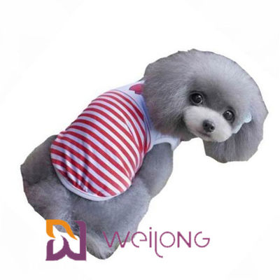 T-shirt adapté aux besoins du client d'Anchor Stripe Pet de marin d'impression de Digital pour le coton 100% de chiot