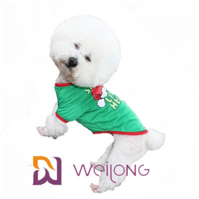 Le T-shirt en caoutchouc d'animal familier d'impression de couleur de modèle a adapté le T-shirt aux besoins du client de Noël de chien
