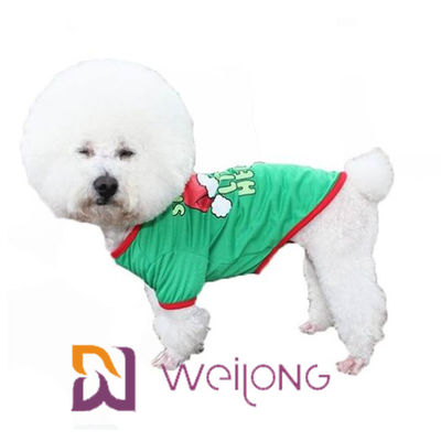 Le T-shirt en caoutchouc d'animal familier d'impression de couleur de modèle a adapté le T-shirt aux besoins du client de Noël de chien