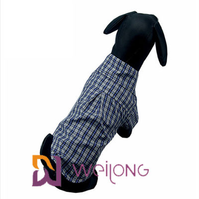 L'animal familier vêtx des chemises de chien de plaid de coton pour les chiens moyens ISO9001