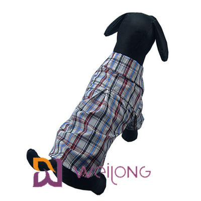 L'animal familier vêtx des chemises de chien de plaid de coton pour les chiens moyens ISO9001