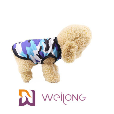 Maille respirable colorée de T-shirt sans manche de plaine d'habillement d'animal familier de chemise de chien de camouflage