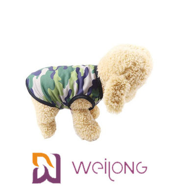 Maille respirable colorée de T-shirt sans manche de plaine d'habillement d'animal familier de chemise de chien de camouflage