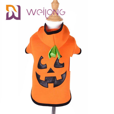 Hoodie Cat Dog Clothes de chien d'Autumn Embroidery Face Halloween Pumpkin