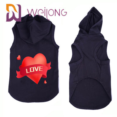 Chien et Cat Clothes de Hoodie d'animal familier d'Autumn Sleeveless Cat Dog Printed