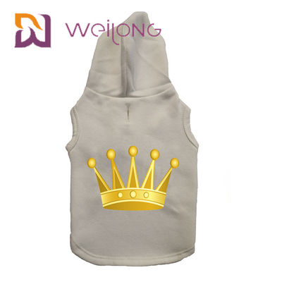 Hoodie personnalisable de chien de coton des modèles CVC avec la copie en caoutchouc