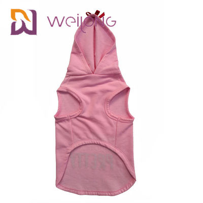 CVC l'ouatine de pull molletonné de coton gardent les chiens/chats roses chauds de Hoodie d'animal familier