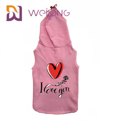 CVC l'ouatine de pull molletonné de coton gardent les chiens/chats roses chauds de Hoodie d'animal familier