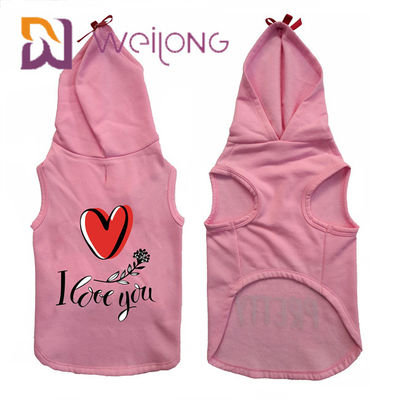 CVC l'ouatine de pull molletonné de coton gardent les chiens/chats roses chauds de Hoodie d'animal familier