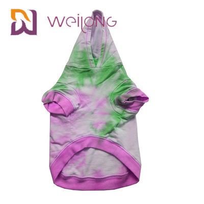 Coton Terry Tie français - Hoodies de chien de Chambre de Hoodie d'animal familier de colorant