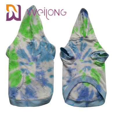 Coton Terry Tie français - Hoodies de chien de Chambre de Hoodie d'animal familier de colorant