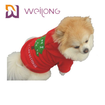 Brodez le HOODIE d'animal familier de laine polaire pour le Hoodie d'ouatine de chien de Noël