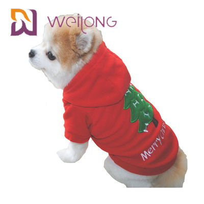 Brodez le HOODIE d'animal familier de laine polaire pour le Hoodie d'ouatine de chien de Noël