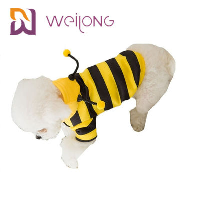 Vêtements drôles de Hoodie de chien de costume d'abeille de bande d'habillement d'animal familier de Florea d'api