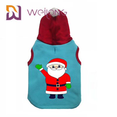 CVC Noël Cat Dog Hoodie Sweater With Santa Claus de vêtements de Hoodie d'animal familier d'hiver d'ouatine