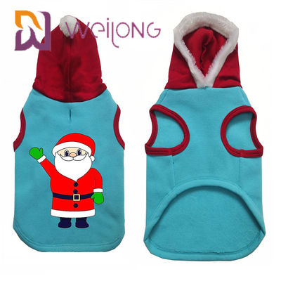 CVC Noël Cat Dog Hoodie Sweater With Santa Claus de vêtements de Hoodie d'animal familier d'hiver d'ouatine
