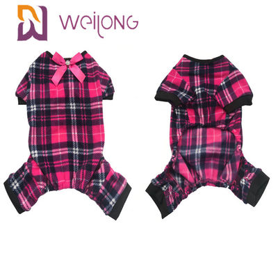 Arc personnalisable de poly d'ouatine pyjamas chauds de chien pour l'automne et l'hiver