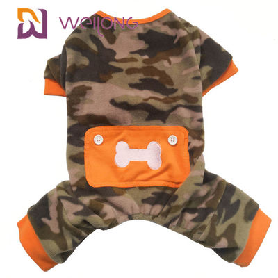 Poly ouatine Onesie de chien de crâne de camouflage de pyjama d'animal familier d'hiver d'ouatine