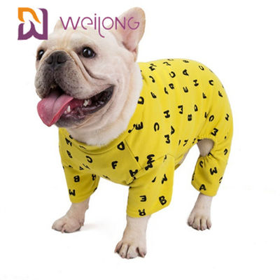 Ouatine Onesie de chien du pyjama BSCI d'animal familier de pull molletonné d'automne/hiver de personnalisation