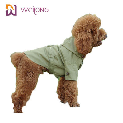 Manteau de fossé s'ouvrant de chien de sergé de coton de Cat Wind Pet Coat Snaps de ressort